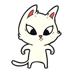 confused cartoon cat