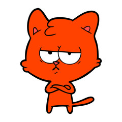 bored cartoon cat