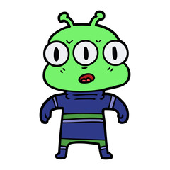 cartoon three eyed alien