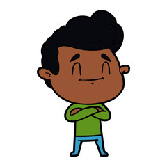 happy cartoon man