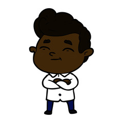 happy cartoon man