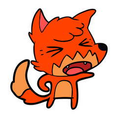 angry cartoon fox