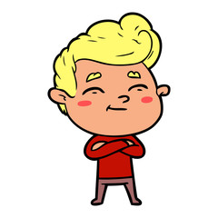 happy cartoon man