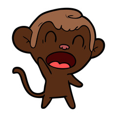 shouting cartoon monkey