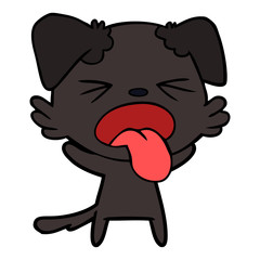 cartoon disgusted dog