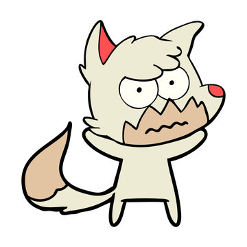 cartoon annoyed fox