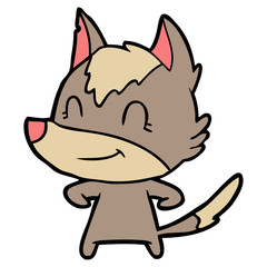 friendly cartoon wolf