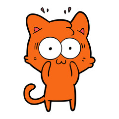 cartoon surprised cat