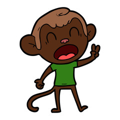 shouting cartoon monkey