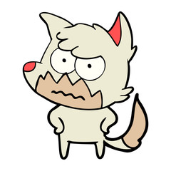 cartoon annoyed fox
