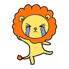 cartoon crying lion
