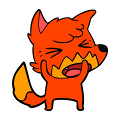 angry cartoon fox