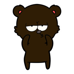 bored bear cartoon