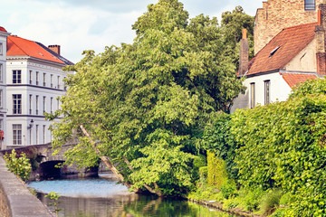 Obraz premium medieval street in Bruges, Belgium
