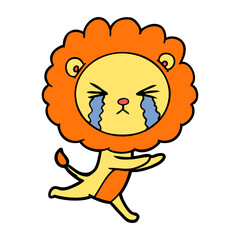 cartoon crying lion