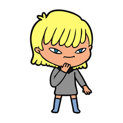 cartoon woman