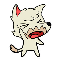 angry cartoon fox