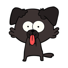 cartoon dog with tongue sticking out