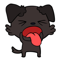 cartoon disgusted dog