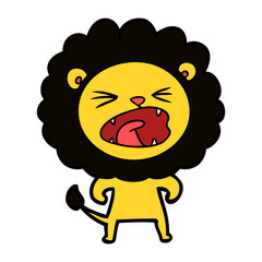 cartoon angry lion