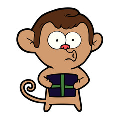 cartoon christmas monkey