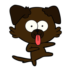 cartoon dog with tongue sticking out