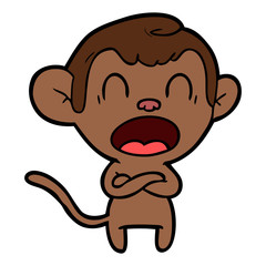 shouting cartoon monkey