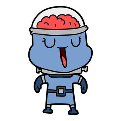 happy cartoon robot