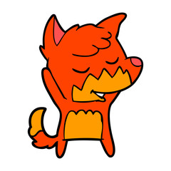 friendly cartoon fox