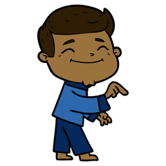 Obraz premium happy cartoon man