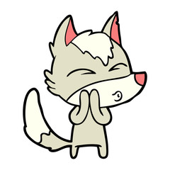 cartoon wolf whistling