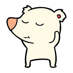 happy cartoon polar bear