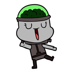 happy cartoon robot