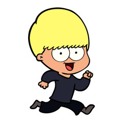 happy cartoon boy