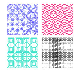 Seamless linear pattern in modern Korean style