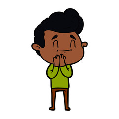 happy cartoon man
