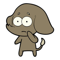 cartoon unsure elephant