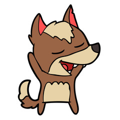 cartoon wolf laughing