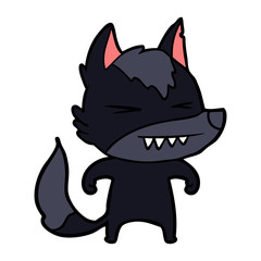 angry wolf cartoon