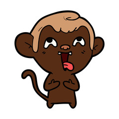 crazy cartoon monkey