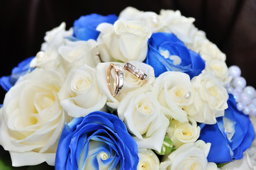 Wedding bouquet on elegant background