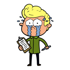 cartoon crying man