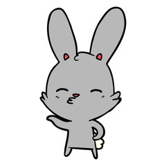 Fototapeta na wymiar curious bunny cartoon