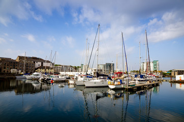 Fototapeta na wymiar Sutton Harbour Plymouth, England