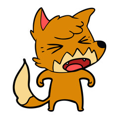 angry cartoon fox