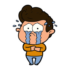 cartoon crying man