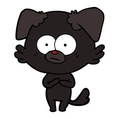 nervous dog cartoon