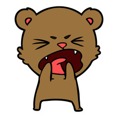 hungry cartoon bear