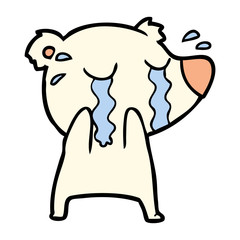 cartoon crying polar bear