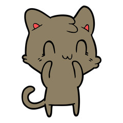 cartoon happy cat
